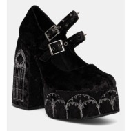  γοβάκια koi footwear dpk-33 χρώμα: μαύρο, lady menace grunge crushed velvet