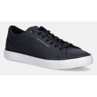  αθλητικά tommy hilfiger th hi vulc core low lth ii ess χρώμα: ναυτικό μπλε, fm0fm05511
