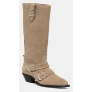  μπότες σούετ alohas ryder γυναικείες, χρώμα: μπεζ, s100851.01