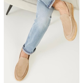 μοκασίνια σουέτ medicine χρώμα μπεζ