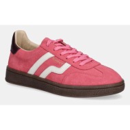  δερμάτινα αθλητικά παπούτσια gant cuzima χρώμα: ροζ, 30533960.g545