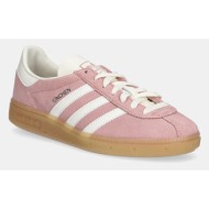  σουέτ αθλητικά παπούτσια adidas originals muenchen χρώμα: ροζ, js3992