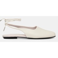  δερμάτινες μπαλαρίνες calvin klein ballerina sling back lth χρώμα: μπεζ, hw0hw02655