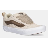  σουέτ sneakers vans knu skool χρώμα: μπεζ, vn000d6zchw1