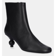  δερμάτινες μπότες weekend max mara acro γυναικείες, χρώμα: μαύρο, 2525796014600