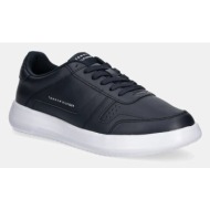  δερμάτινα αθλητικά παπούτσια tommy hilfiger modern lightcup lth χρώμα: ναυτικό μπλε, fm0fm05529
