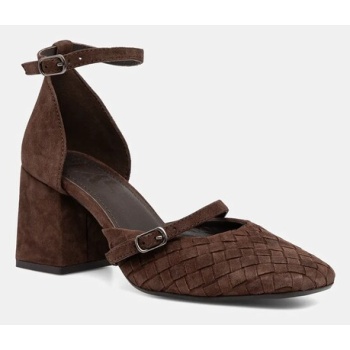 γοβάκια σουέτ answear.lab χρώμα καφέ