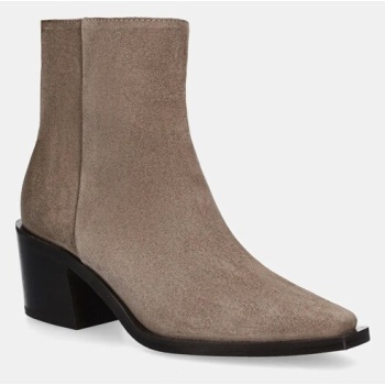 σουέτ μπότες answear.lab χρώμα μπεζ