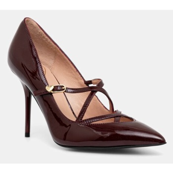 δερμάτινες γόβες love moschino χρώμα