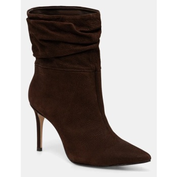 σουέτ μπότες answear.lab χρώμα καφέ