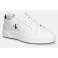  αθλητικά calvin klein basket lace up lth ml χρώμα: άσπρο, yw0yw01945
