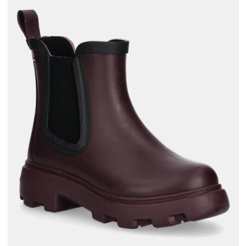 γαλότσες tommy hilfiger flag ankle