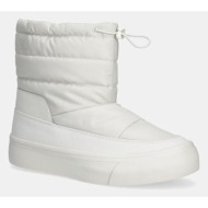  μπότες χιονιού calvin klein vulc flatf snowboot nylon χρώμα: άσπρο, yw0yw01977