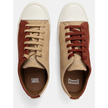 σουέτ sneakers camper tws χρώμα μπεζ