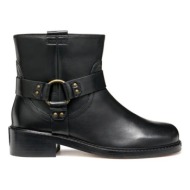  δερμάτινες μπότες geox d nalvia γυναικείες, χρώμα: μαύρο, d565qb 000ff c9999