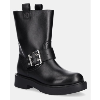 δερμάτινες μπότες love moschino