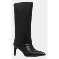  δερμάτινες μπότες answear.lab χρώμα: μαύρο