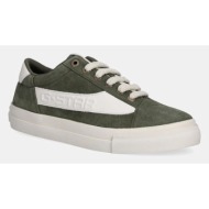  δερμάτινα αθλητικά παπούτσια g-star loom bsc m χρώμα: πράσινο, d28160-01-h838