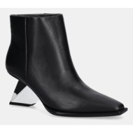  δερμάτινες μπότες united nude rockit pull on bootie χρώμα: μαύρο, 109470116