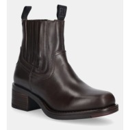  δερμάτινες μπότες τσέλσι fly london rali513fly γυναικείες, χρώμα: καφέ, p144513007