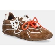  σουέτ αθλητικά παπούτσια naked wolfe adored χρώμα: καφέ, adored tan/white suede