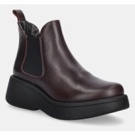  δερμάτινες μπότες τσέλσι fly london mulk159fly γυναικείες, χρώμα: μπορντό, p145159011