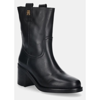 δερμάτινες μπότες tommy hilfiger riding