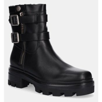 μποτάκια guess lynden χρώμα μαύρο