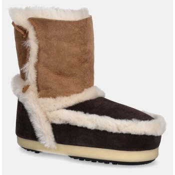 μπότες χιονιού σουέτ moon boot mb evx