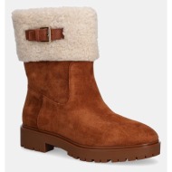  σουέτ μπότες lauren ralph lauren allyson srlg γυναικείες, χρώμα: καφέ, 802980553002