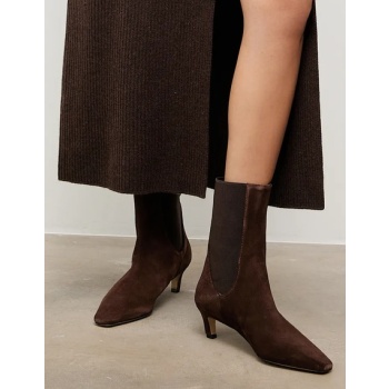 σουέτ μπότες answear.lab χρώμα καφέ