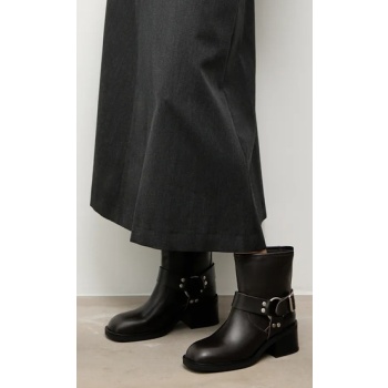 δερμάτινες μπότες answear.lab χρώμα