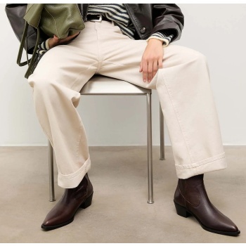 δερμάτινες μπότες answear.lab χρώμα