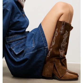 καουμπόικες μπότες σουέτ answear.lab