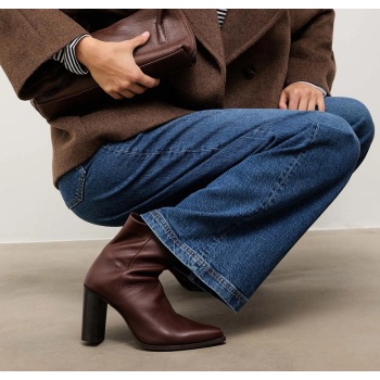 δερμάτινες μπότες answear.lab χρώμα