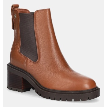 δερμάτινες μπότες τσέλσι tommy hilfiger