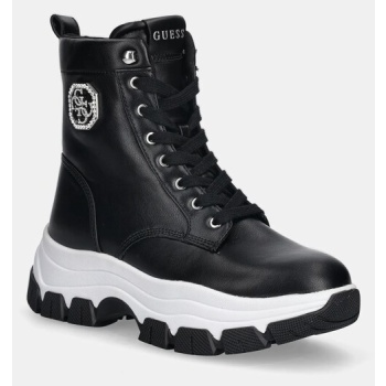 μποτάκια guess benzon χρώμα μαύρο