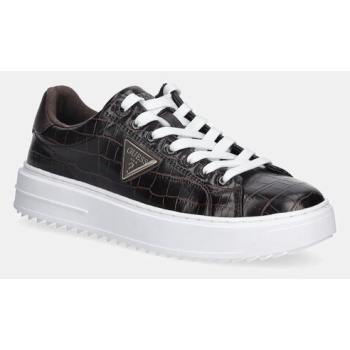 αθλητικά guess denesa15 χρώμα καφέ