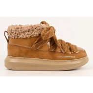  μπότες χιονιού karl lagerfeld kapri kosi χρώμα: καφέ, kl44525