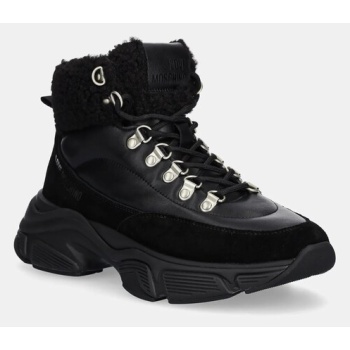 μποτάκια love moschino χρώμα μαύρο