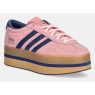  σουέτ αθλητικά παπούτσια adidas originals gazelle stack w χρώμα: ροζ, js3926