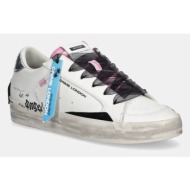  δερμάτινα αθλητικά παπούτσια crime london sk8 deluxe χρώμα: άσπρο, 25102aa8