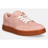  σουέτ αθλητικά παπούτσια kenzo dome low top sneakers χρώμα: ροζ, fd62sn061l56.34