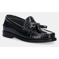  δερμάτινα μοκασίνια barbour jen χρώμα: μαύρο, lfo0784bk91