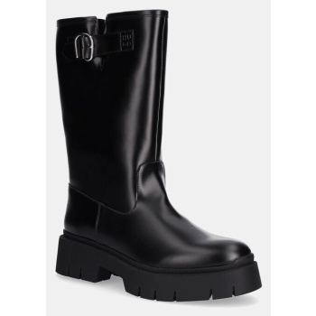 μπότες hugo kris χρώμα μαύρο, 50552735