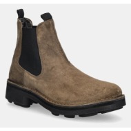  σουέτ μπότες τσέλσι fly london noll127fly χρώμα: καφέ, p211127005