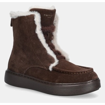 σουέτ μπότες twinset γυναικείες, χρώμα