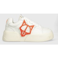  δερμάτινα αθλητικά παπούτσια naked wolfe kosa χρώμα: άσπρο f30