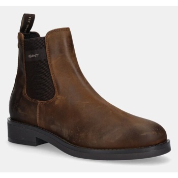 δερμάτινες μπότες τσέλσι gant prepdale