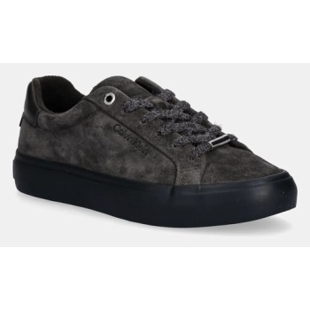 σουέτ sneakers calvin klein lace-up